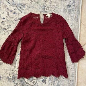Cute Red Lacey Blouse
